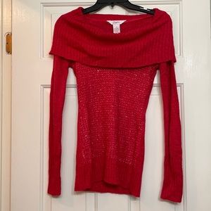 Red sequin sweater